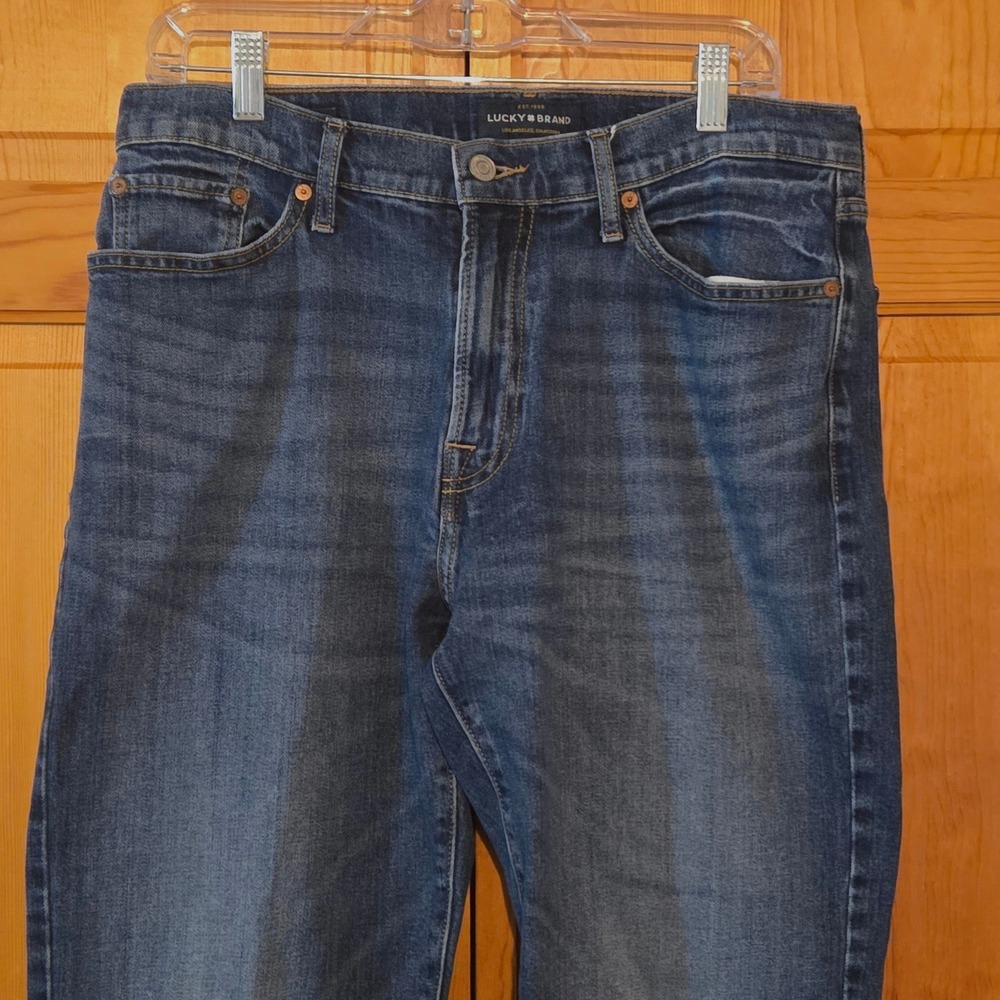 Lucky Brand 363‎ Straight Leg Mens Jeans Dark Wash Blue 33x30